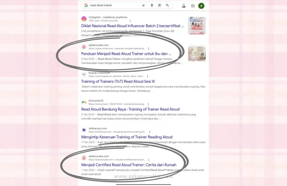 Menampilkan bukti artikel tayang di halaman pertama goggle